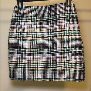 LOFT Multicolor Plaid Pencil Skirt